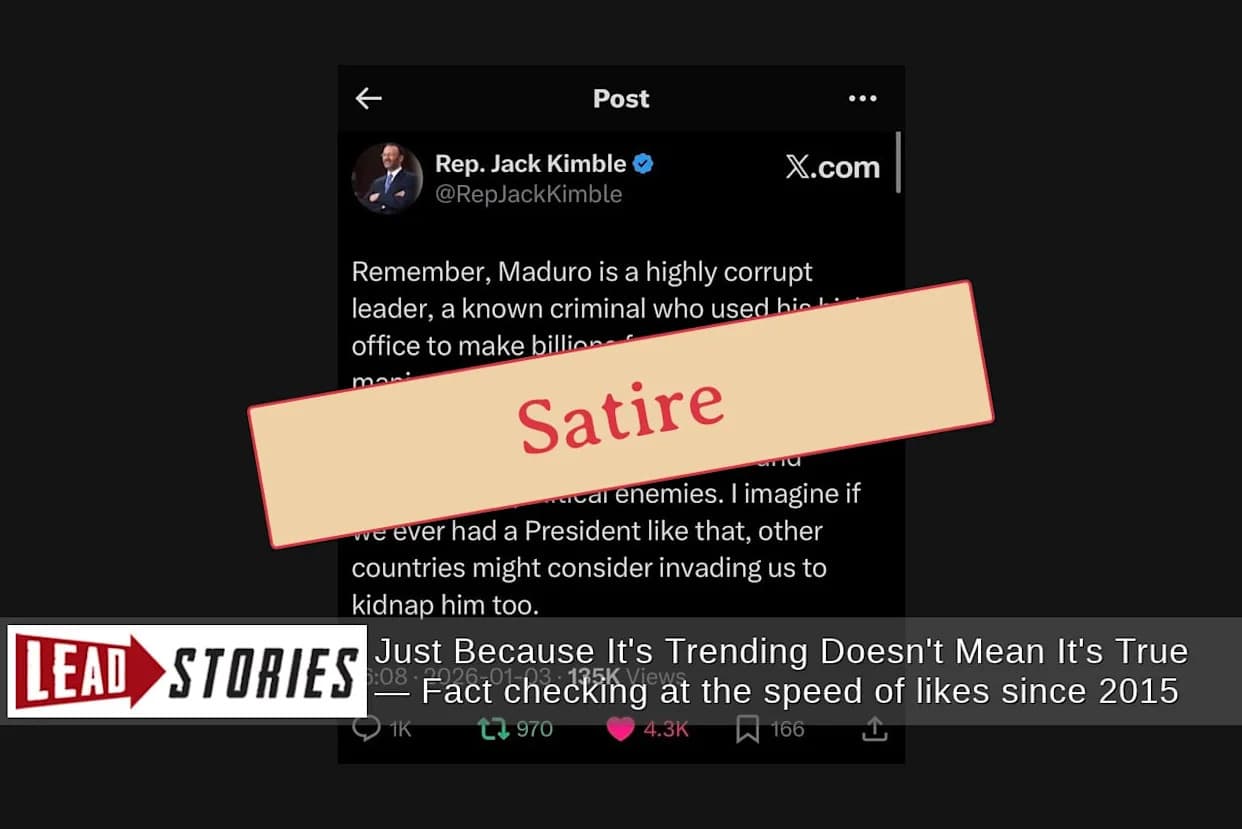 Fact Check: Viral 'Rep. Jack Kimble' Claim That Other Nations Might Invade the U.S. Is Satire