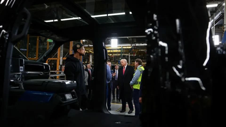 Trump Appears To Make Obscene Gesture During Ford Plant Tour; White House Calls Reaction 'Appropriate'