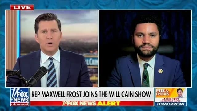Rep. Maxwell Frost Corrects Will Cain — Tense Fox News Interview Shifts to ICE Shooting and Due Process