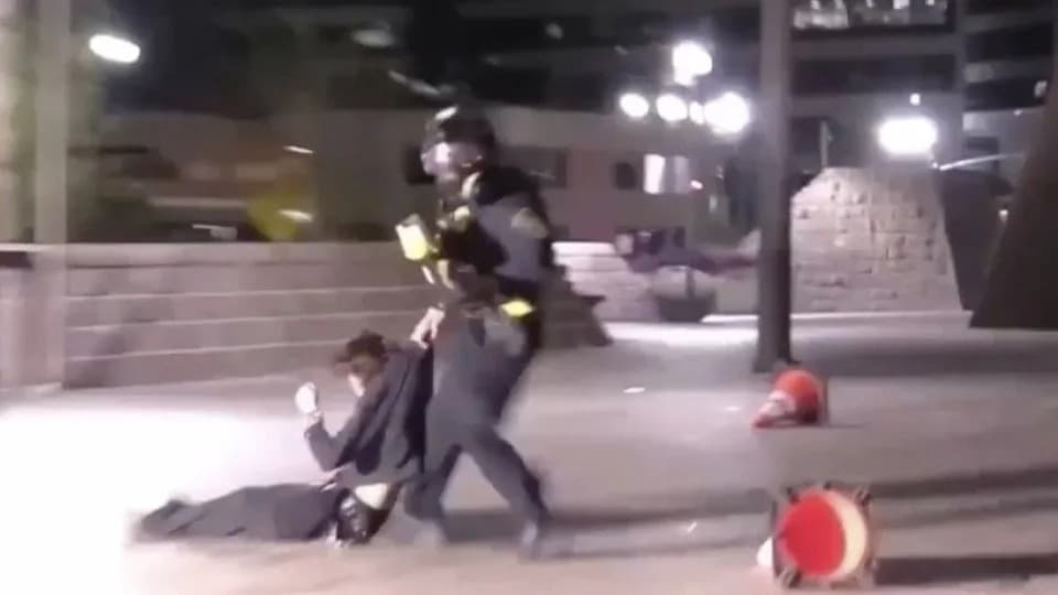 Anti‑ICE Protest Outside California Federal Building Turns Violent; 21‑Year‑Old Megaphone Carrier Severely Injured