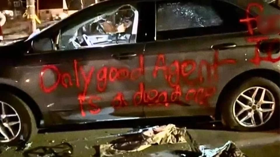 ‘Only Good Agent Is A Dead One’ Spray-Painted on Federal Vehicle During Minneapolis Unrest