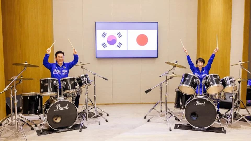 Drumstick Diplomacy: Japan’s PM and South Korea’s President Bond Over K‑Pop Drum Session