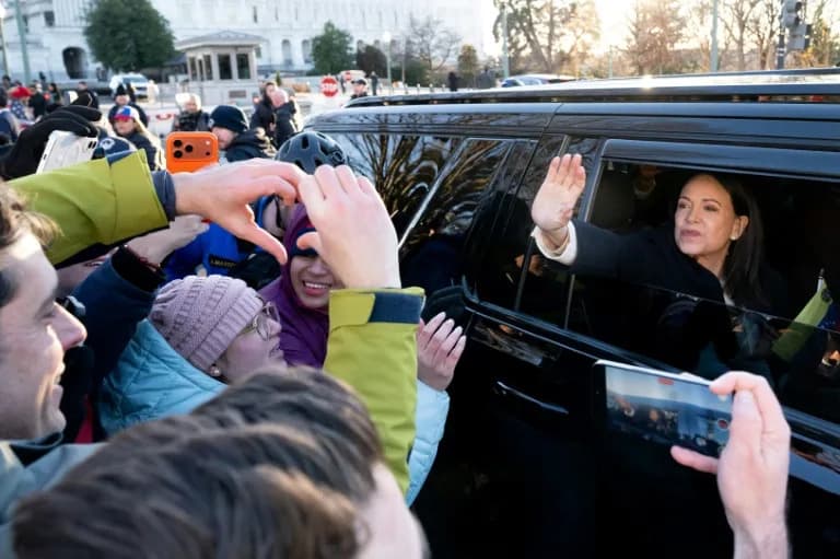 Machado Says She'll Be Venezuela's President "When The Right Time Comes" — Presents Nobel Medal To Trump As U.S. Backs Delcy Rodríguez