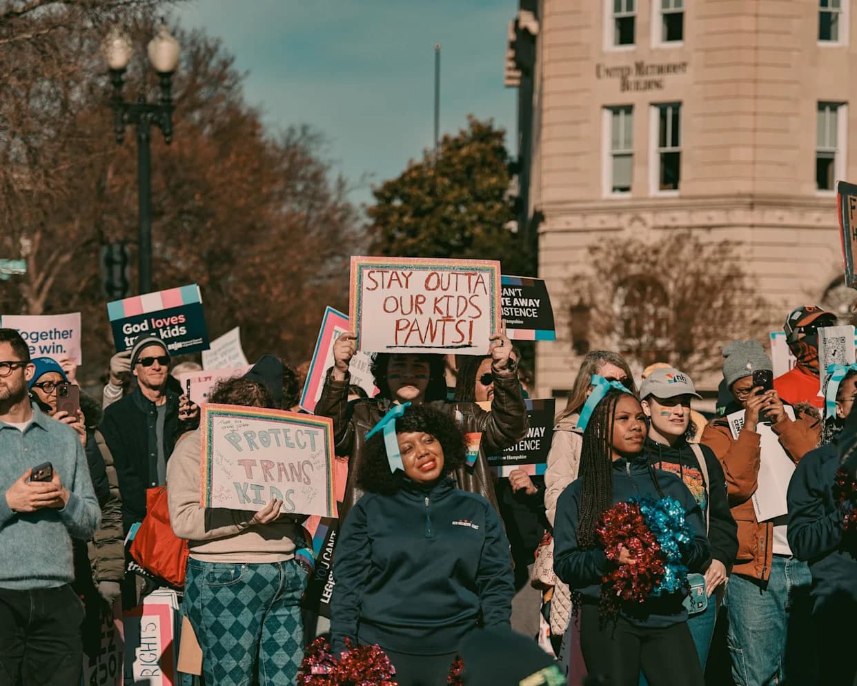 ‘They’re Here to Antagonize Us’: Rising Hostility at DC Rallies as Supreme Court Considers Trans Youth Sports Case