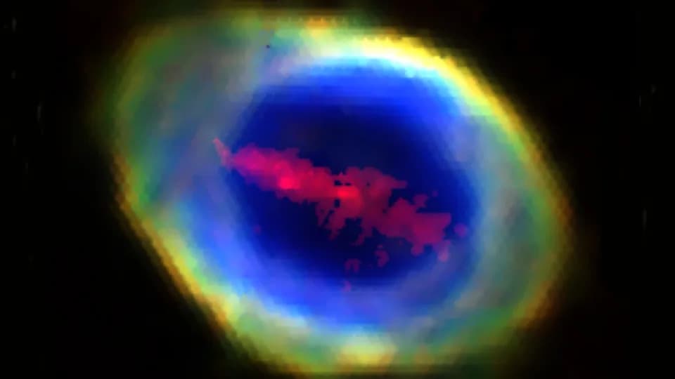 Astronomers Find a Massive Iron 'Bar' Piercing the Ring Nebula — A Cosmic Mystery