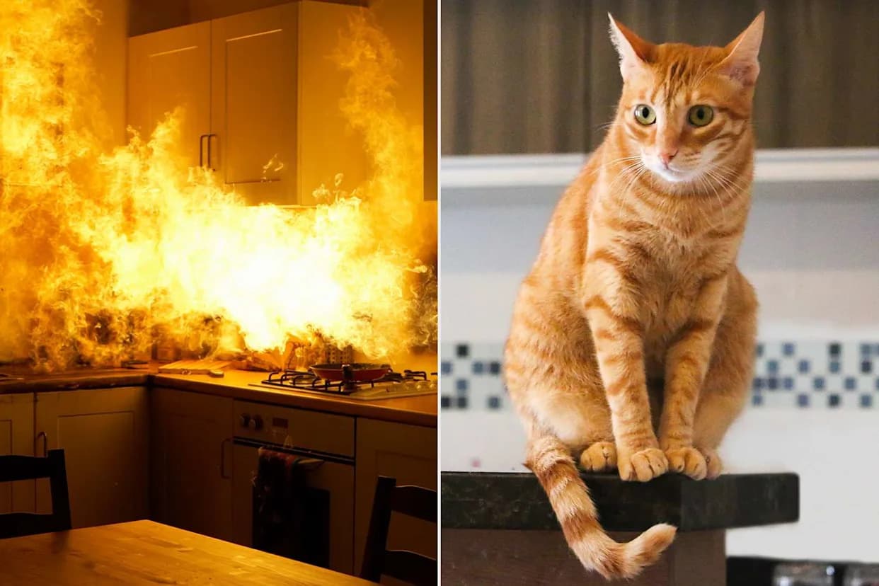 Pet Cat Turns On Stove, Sparks Major Kitchen Fire in Dallas County Home
