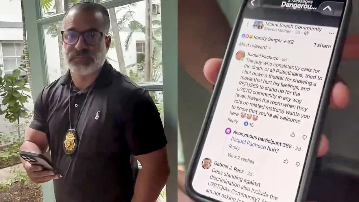 Viral Video Shows Miami Beach Detectives Question Resident Over Facebook Post; Free-Speech Groups Condemn Visit