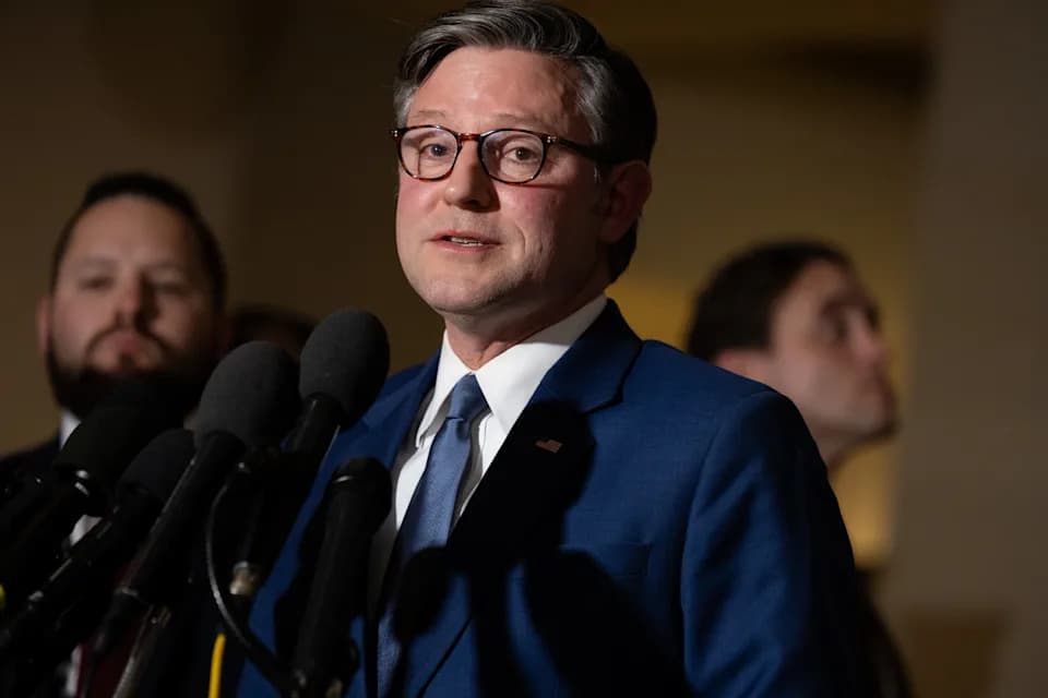 Mike Johnson Says He Missed Trump’s Davos Remarks, Won’t Block Potential Greenland Tariffs