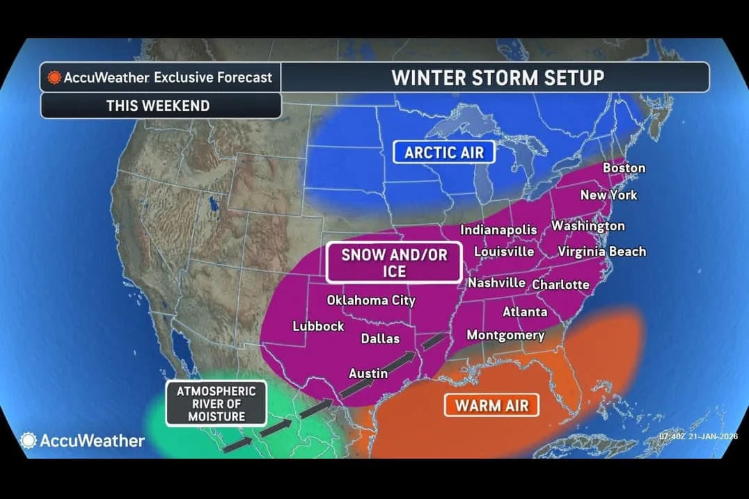 Major Winter Storm To Slam South And Northeast This Weekend — Heavy Snow, Ice And Widespread Outages Expected