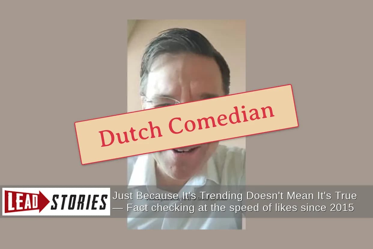 Fact Check: Viral Clip Is A Parody By Dutch Comedian Remko Vrijdag — Not NATO’s Mark Rutte Or An AI Fabrication