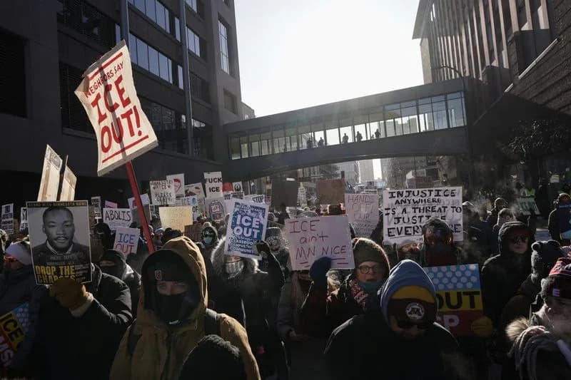 Tens of Thousands Brave Subzero Cold in Minneapolis Demanding ICE Withdrawal