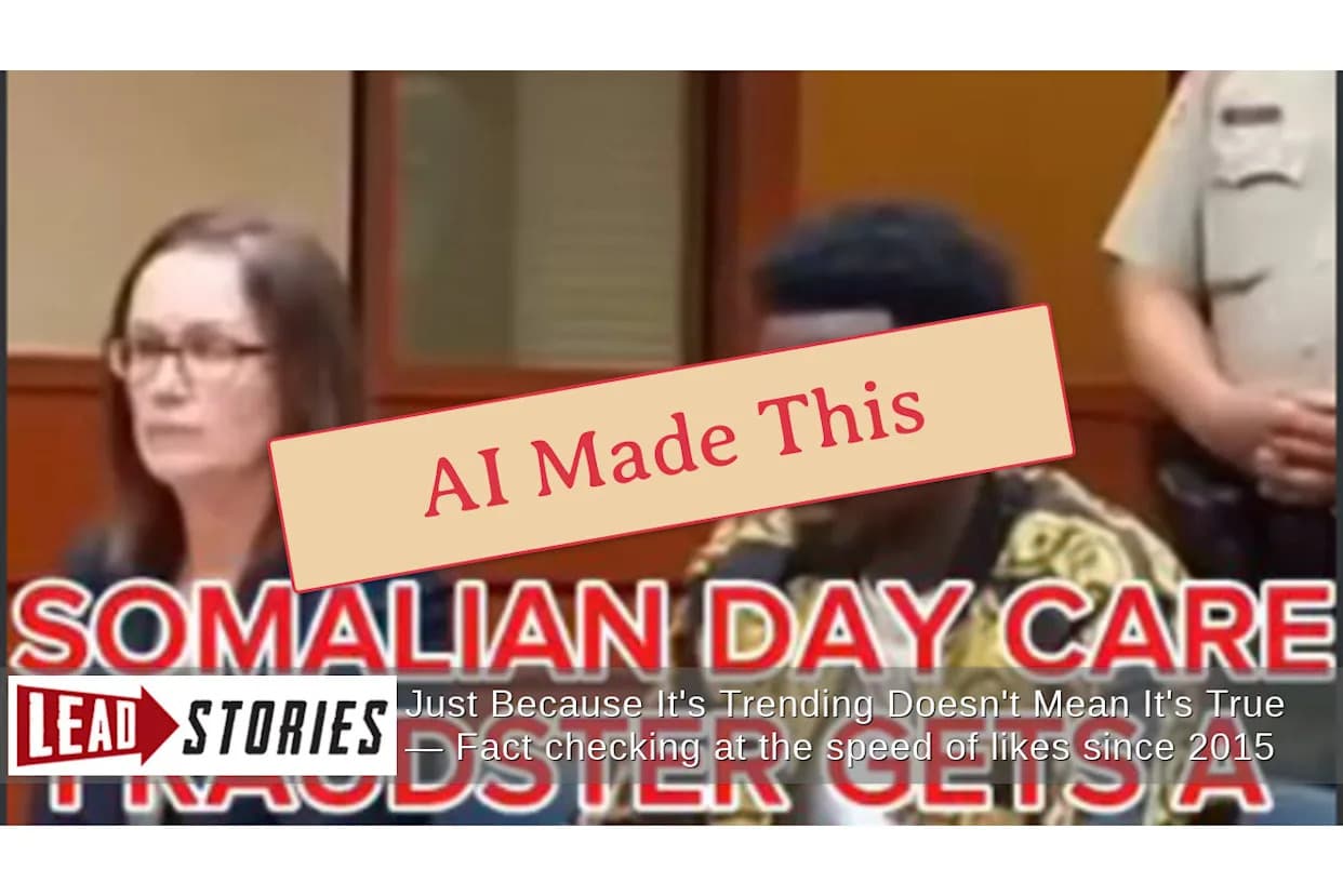 Fact Check: Viral Video Of Somali Defendant Asking To Be Deported Is An AI-Generated Deepfake