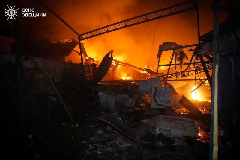 Russian Strikes Kill Couple Near Kyiv as Drones and Missile Pound Cities Across Ukraine