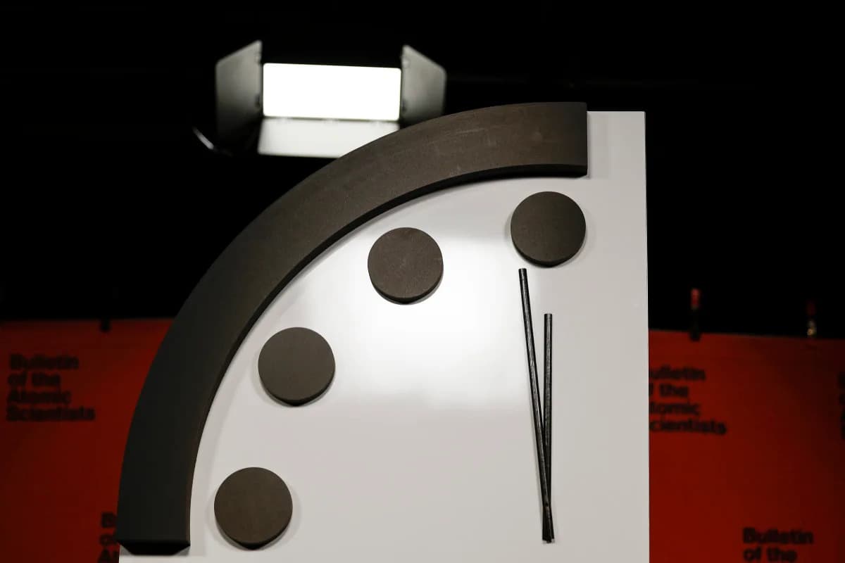 Doomsday Clock Moves to 85 Seconds — Closest Ever as Nuclear, Climate and AI Risks Rise