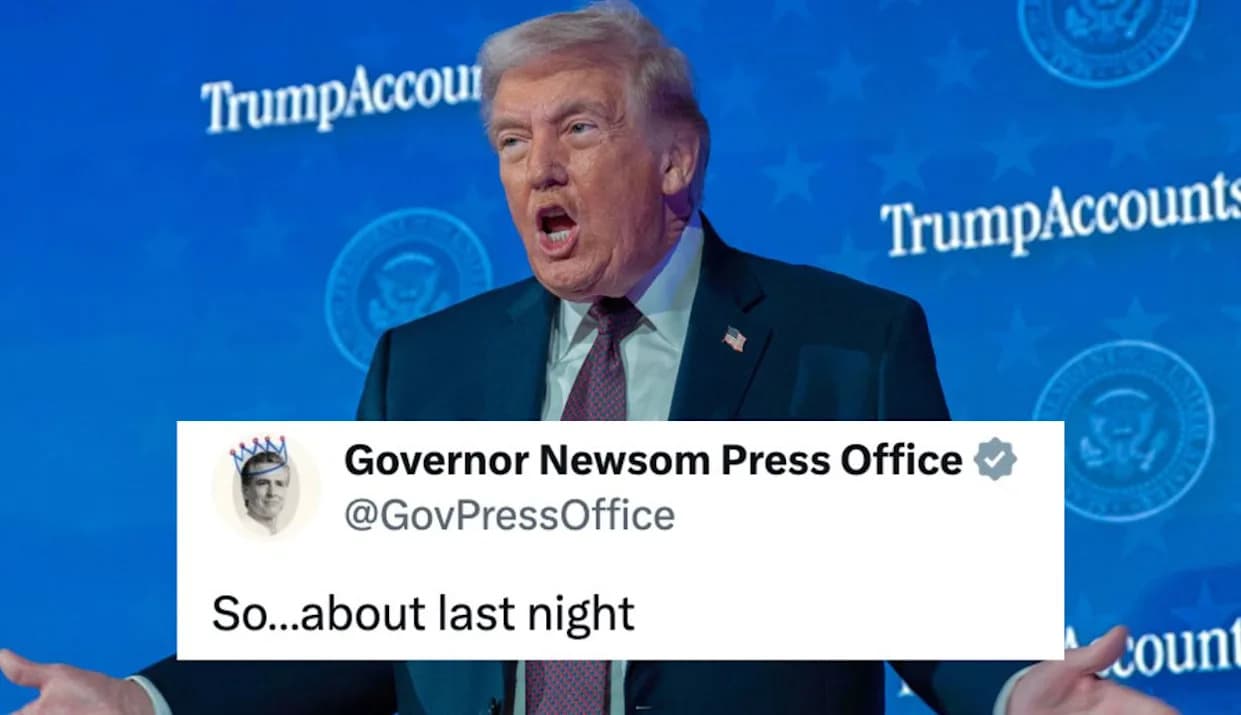 Newsom Team Suggests Trump’s Overnight Posts Resembled ‘Sundowning’ — Sparks Social Media Firestorm