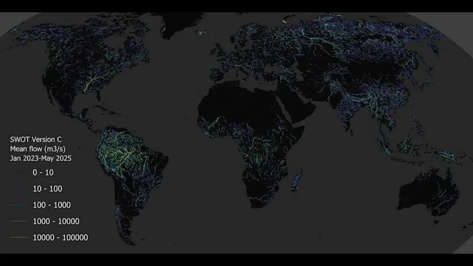 SWOT Maps River Flow From Space — First Global Estimates of Discharge and Sediment