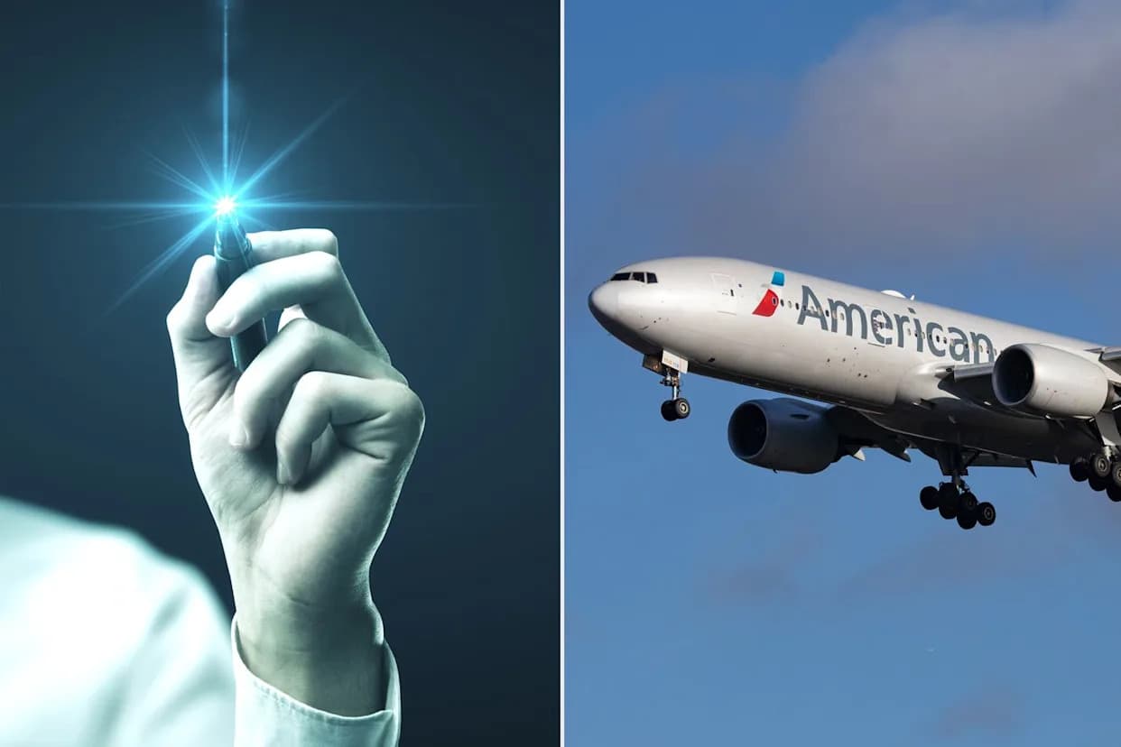 American Airlines Flight Illuminated by Blue Laser During Final Approach to Charlotte — Plane Lands Safely