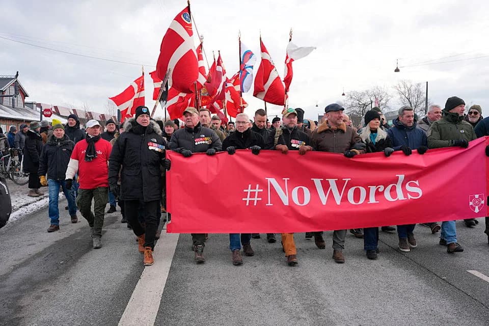 Danish Veterans Stage Silent Protest Outside U.S. Embassy After Trump’s Greenland Remarks