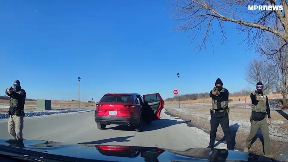 Dashcam Captures Masked ICE Agents Forcibly Removing Woman; Minnesota Police Chief Intervenes