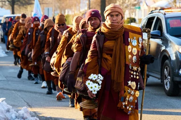 “We Just Need Something Positive”: Monks' 2,300‑Mile Peace Walk Unites Thousands Across the US