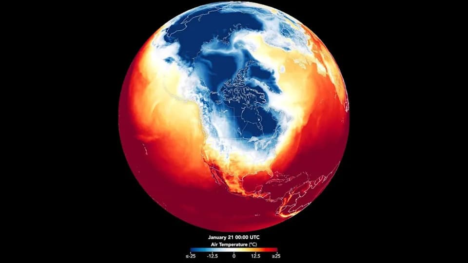 NASA Maps January Polar Vortex: Satellite-Model Blend Reveals Lingering Arctic Chill