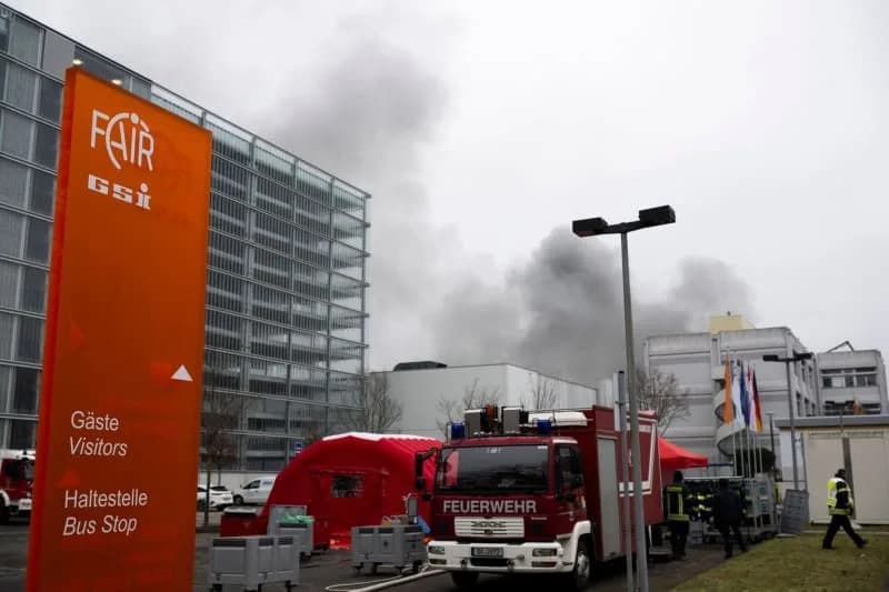 Massive Fire at GSI Helmholtz Centre in Darmstadt Damages Accelerator; Cause Under Investigation
