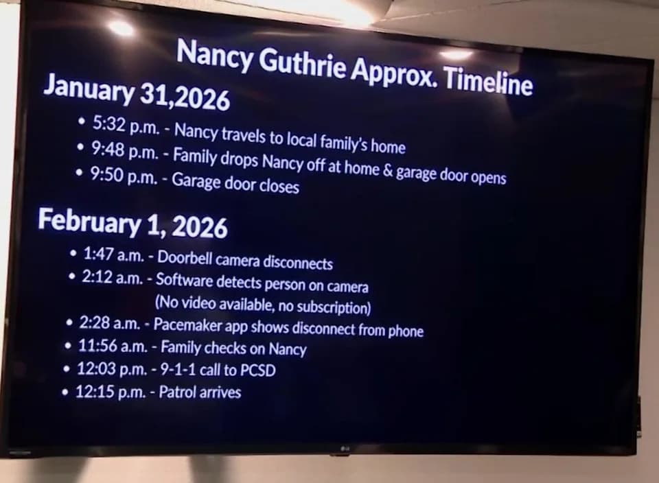 Timeline: Search Intensifies After Disappearance of Savannah Guthrie’s Mother, Nancy Guthrie