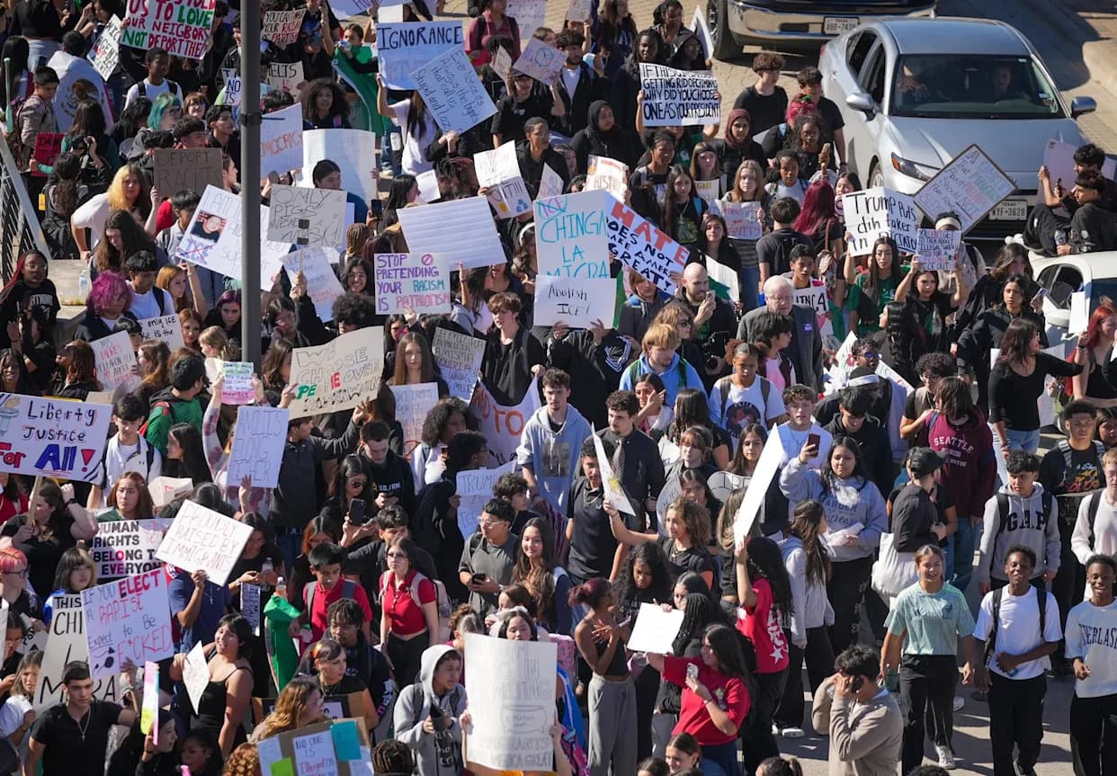 ‘You Can’t Let Despair Take Over’: High Schoolers Nationwide Stage Walkouts To Protest ICE