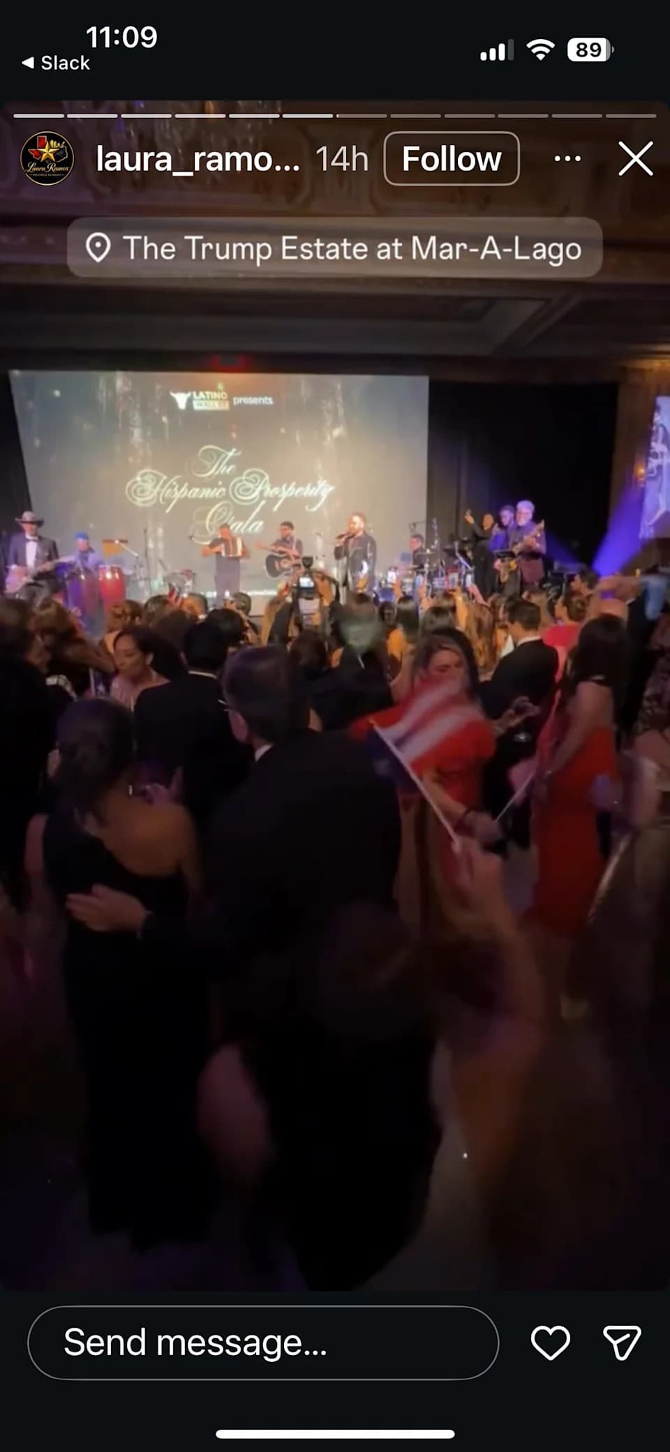 Mar-a-Lago’s Lavish Hispanic Gala Featured AI Clip Of Trump Dancing To Spanish Song
