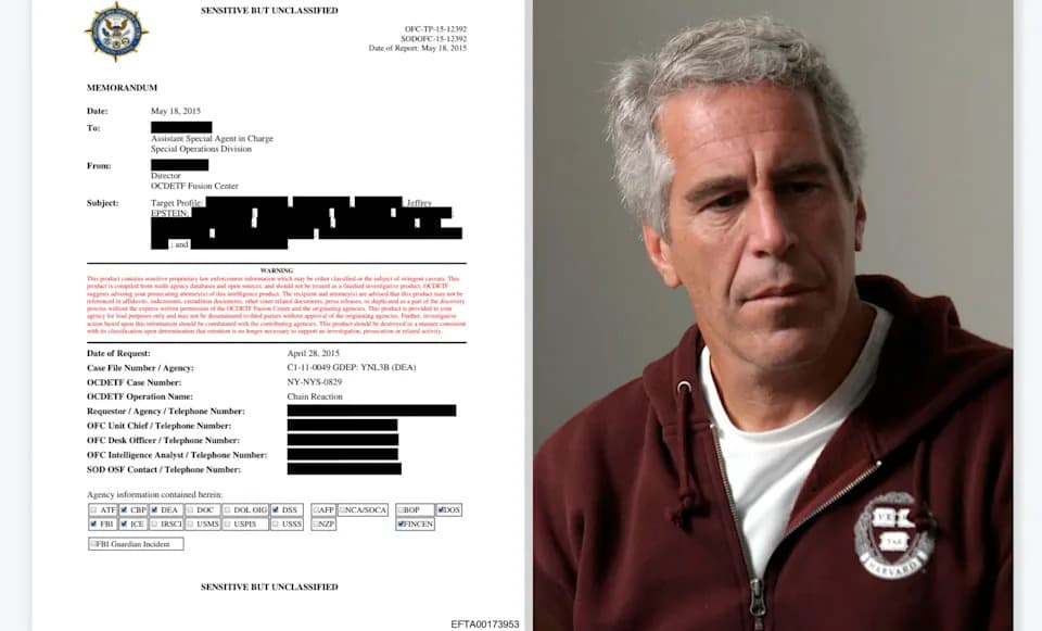 DOJ Memo Reveals Previously Undisclosed DEA Probe Into Jeffrey Epstein's Money Transfers