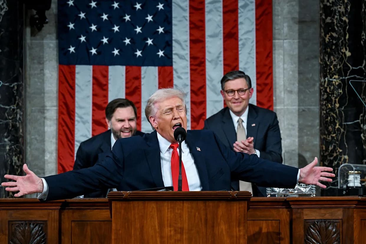 Trump Declares a Year of Triumph in Record-Length State of the Union While Drawing Fire From Critics