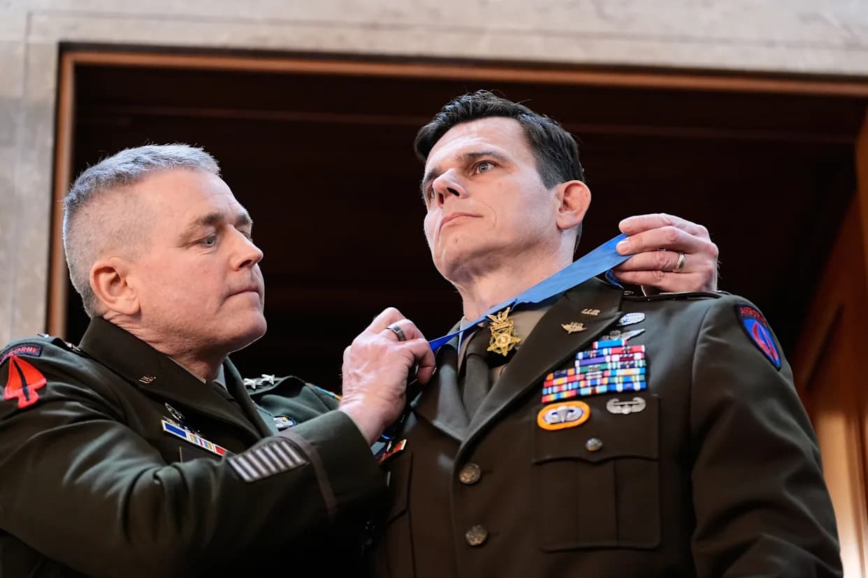 Wounded Army Helicopter Pilot Eric Slover Receives Medal Of Honor During State Of The Union