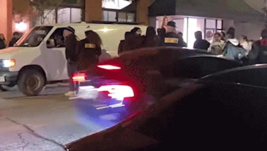 Car Returns to Crowd Outside Redlands Bar, Strikes Four; Gunfire Follows