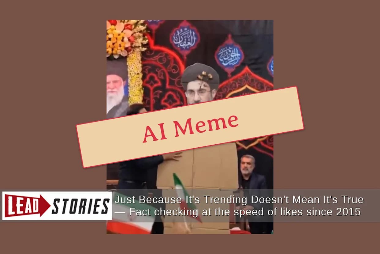 Fact Check: Viral Clip Falsely Claims Iran Used Cardboard Cutout Of Mojtaba Khamenei