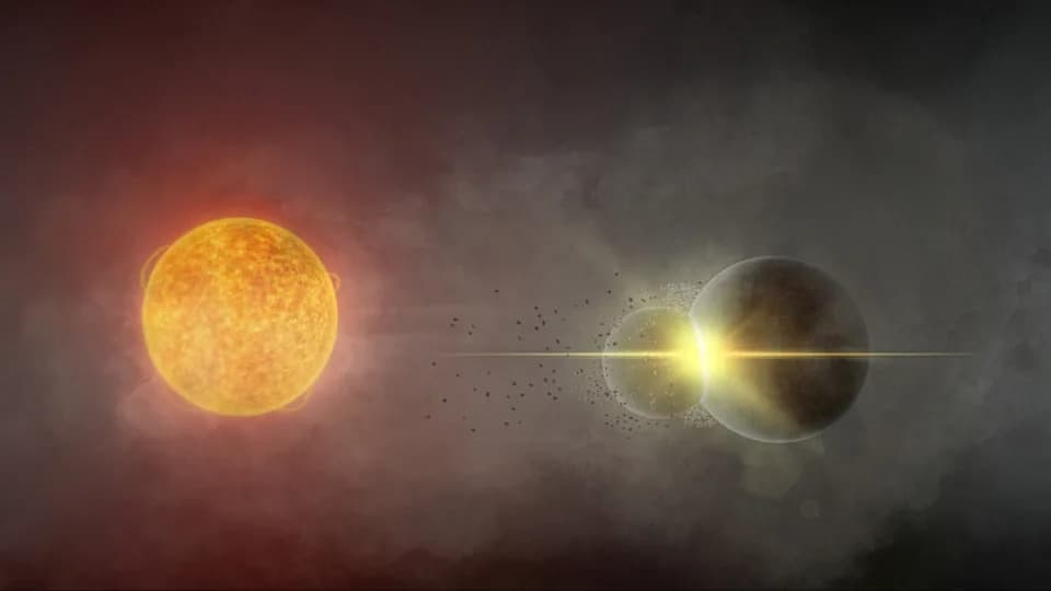 “Completely Bonkers”: Evidence Two Exoplanets Collided Around Gaia20ehk