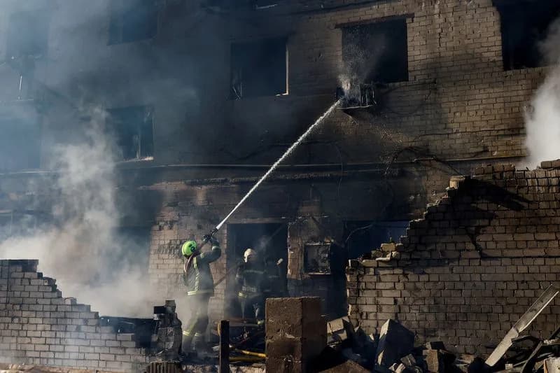 Five Killed as Russia Launches Large-Scale Missile and Drone Strikes on Ukraine