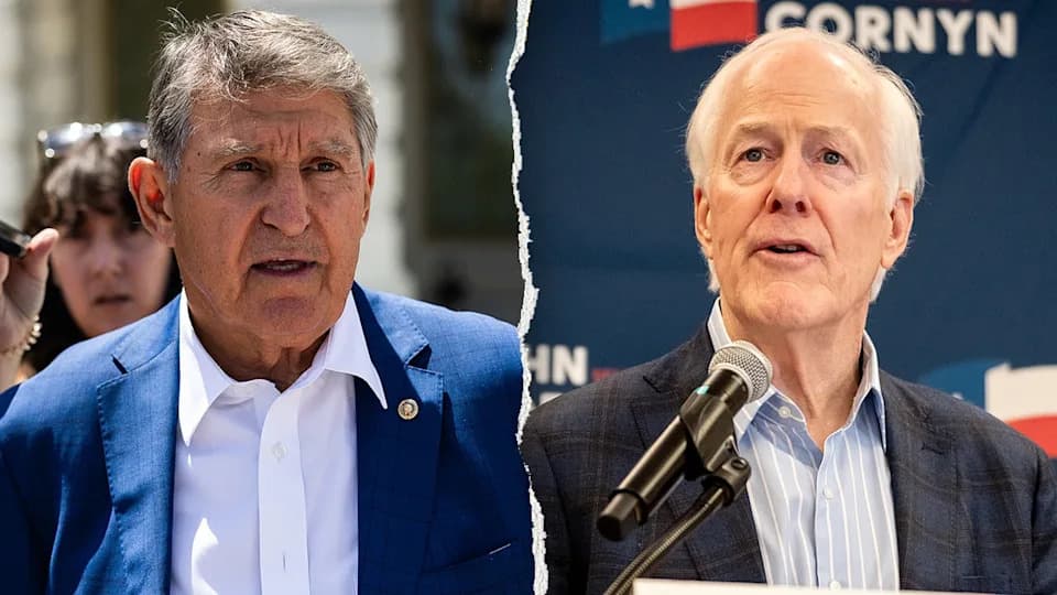 Manchin Rebukes Cornyn After Filibuster Reversal, Calls Move "Deeply Disappointing"