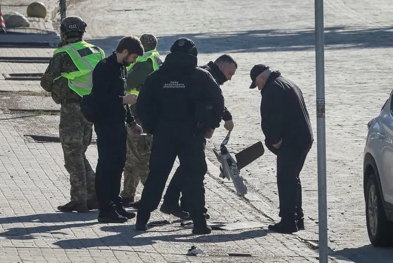 Rare Daylight Drone Strike Hits Kyiv: 194 Of 211 Drones Shot Down, Debris Falls On Main Square