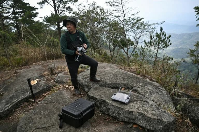 Hmong Volunteers Use Drones and Treetop Cameras to Shield Chiang Mai From Wildfires