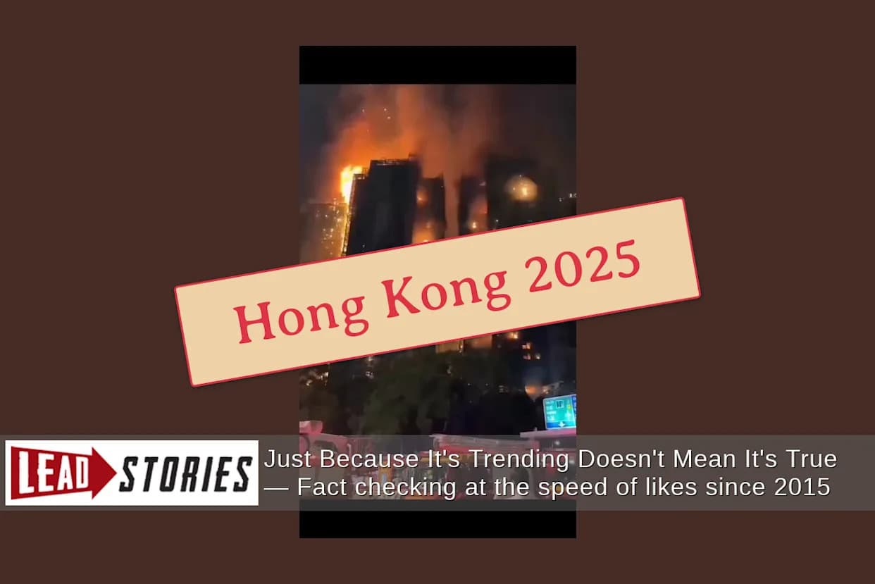 False Claim: Video Of Burning Towers Is From Hong Kong Fire, Not Tel Aviv Strikes