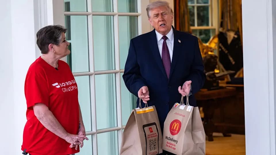 Trump Surprises ‘DoorDash Grandma’ With Cash Tip During White House Tax Day Event
