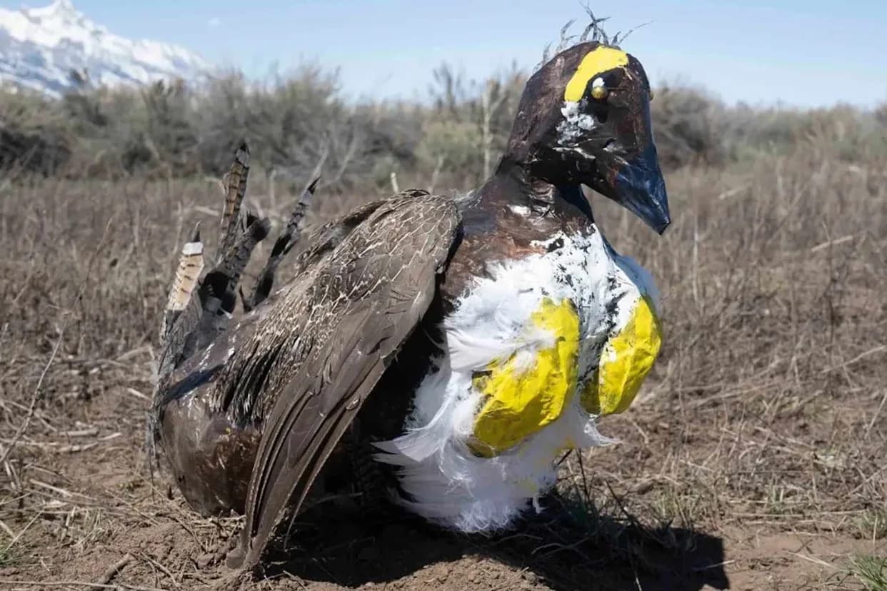 Paper‑Mâché and Robotic Grouse Deployed Near Jackson Hole Airport to Protect Threatened Birds