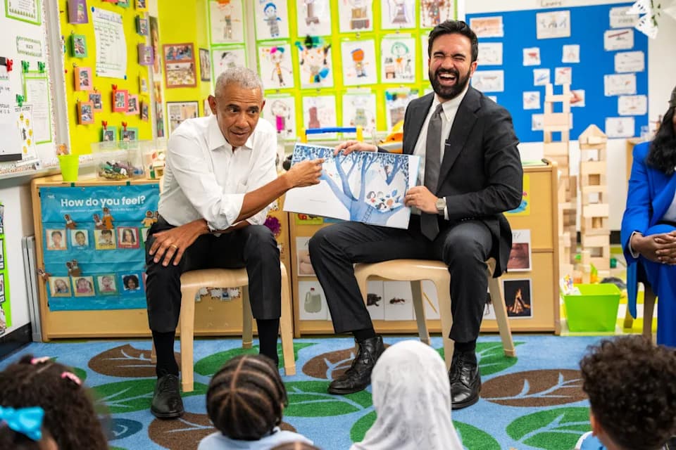 Obama, NYC Mayor Zohran Mamdani Lead Preschoolers in 'Wheels on the Bus' Singalong