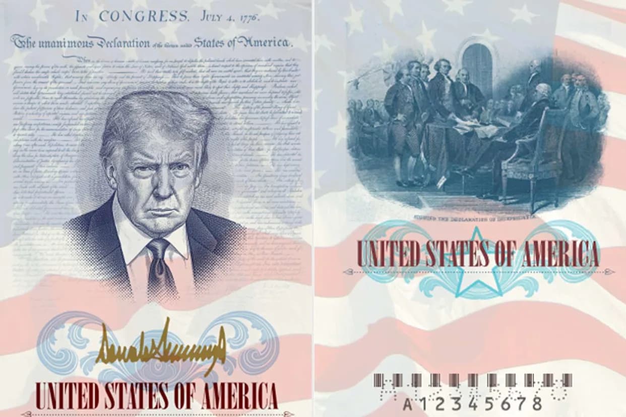 Limited‑Edition U.S. Passport To Feature Donald Trump Portrait and Gold Signature for 250th Anniversary