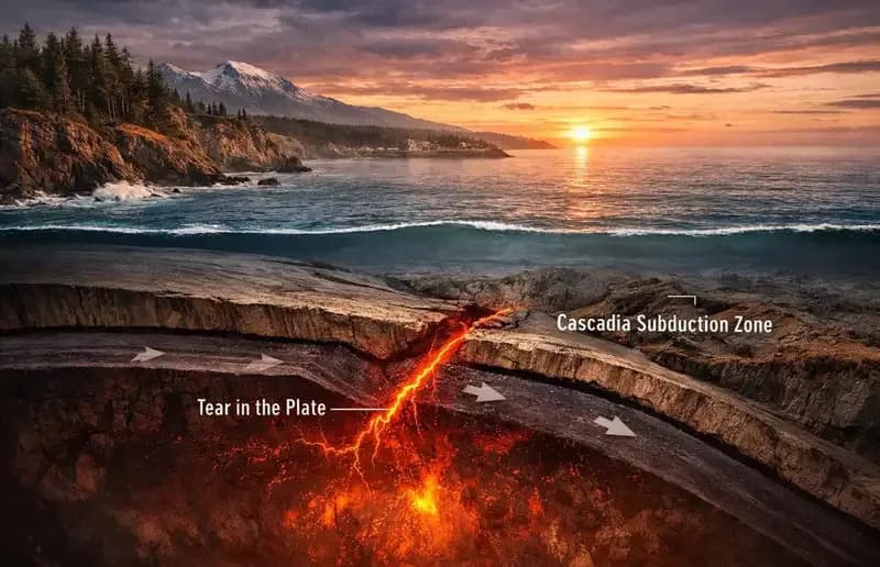 Seismic Images Show Cascadia Subduction Is Fragmenting Offshore Vancouver Island