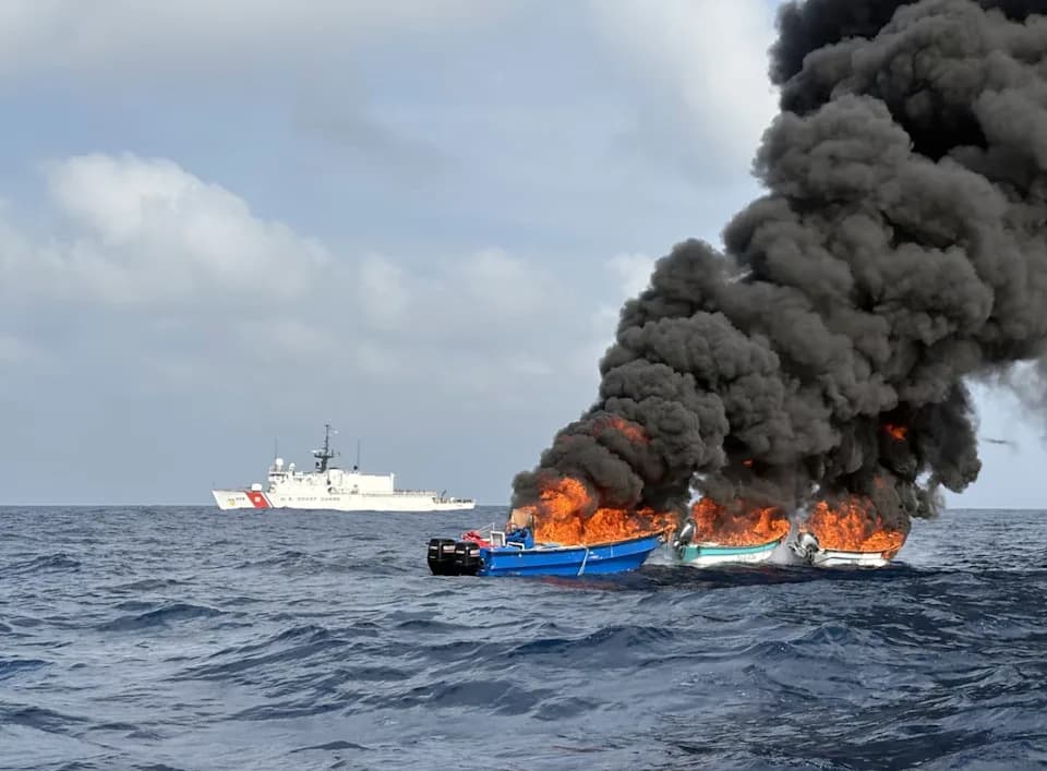 Coast Guard Intercepts Three Vessels, Seizes More Than 3 Tons of Cocaine After Helicopter Disables Fleeing Boat