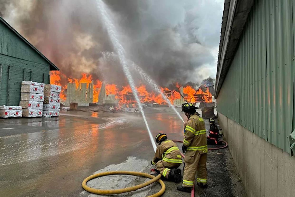 Firefighter Killed, Several Hurt in Silo Explosion at Robbins Lumber in Searsmont, Maine