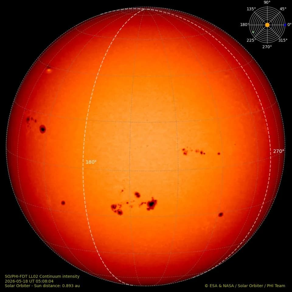 Huge Far‑Side Sunspot Poised to Face Earth — Strong Flares and CMEs Could Produce Northern Lights
