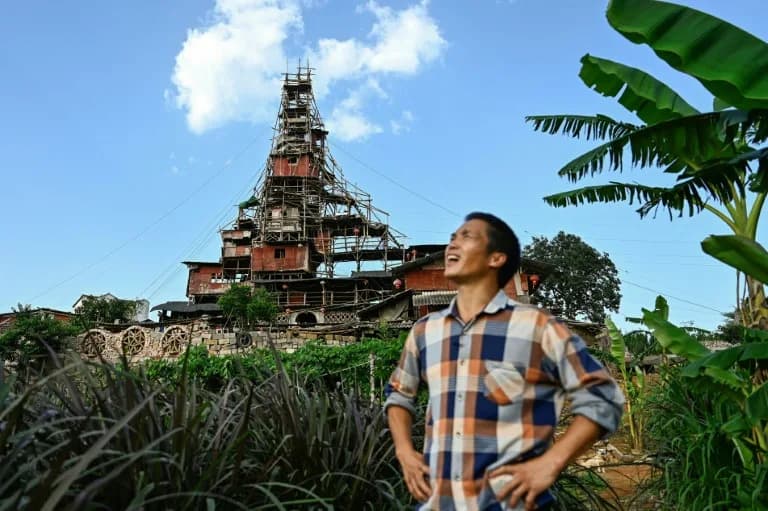 Authorities Tear Down Villager’s Fantastical 10-Storey Home in Guizhou