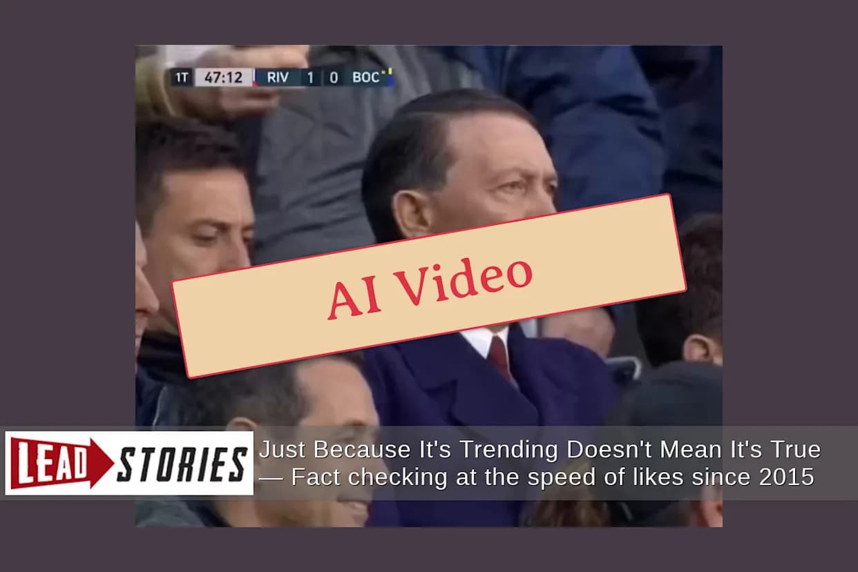 Fact Check: Viral 'Hitler Lookalike' Clip From River Plate–Boca Match Is AI-Generated
